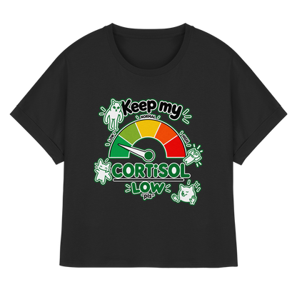 low CORTiSOL - Womens Organic Rolled Sleeves T-Shirt