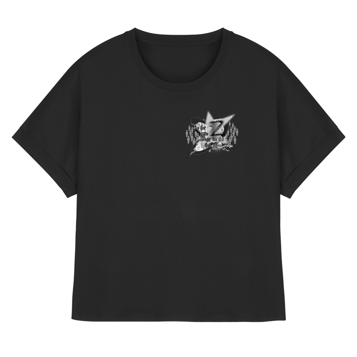 The Rebellion Z BASiCS - Womens Organic Rolled Sleeves T-Shirt