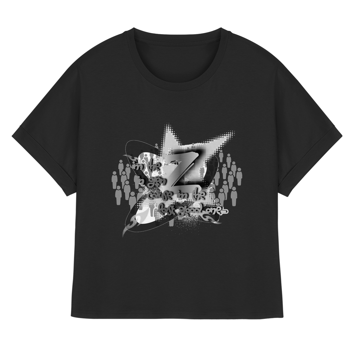 The Rebellion Z BASiC - Womens Organic Rolled Sleeves T-Shirt