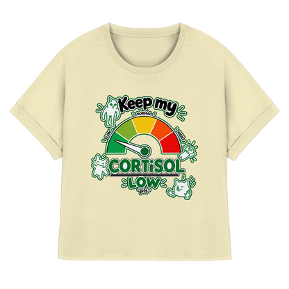 low CORTiSOL - Womens Organic Rolled Sleeves T-Shirt