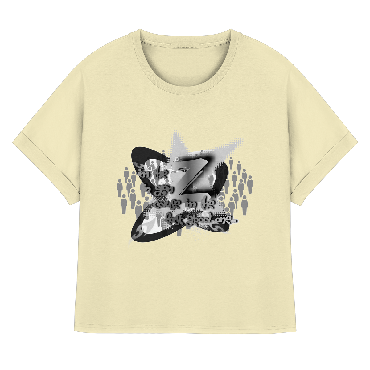 The Rebellion Z BASiC - Womens Organic Rolled Sleeves T-Shirt