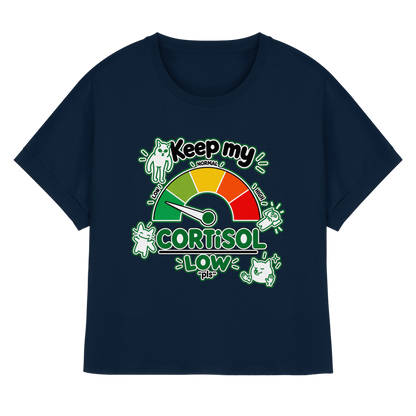 low CORTiSOL - Womens Organic Rolled Sleeves T-Shirt