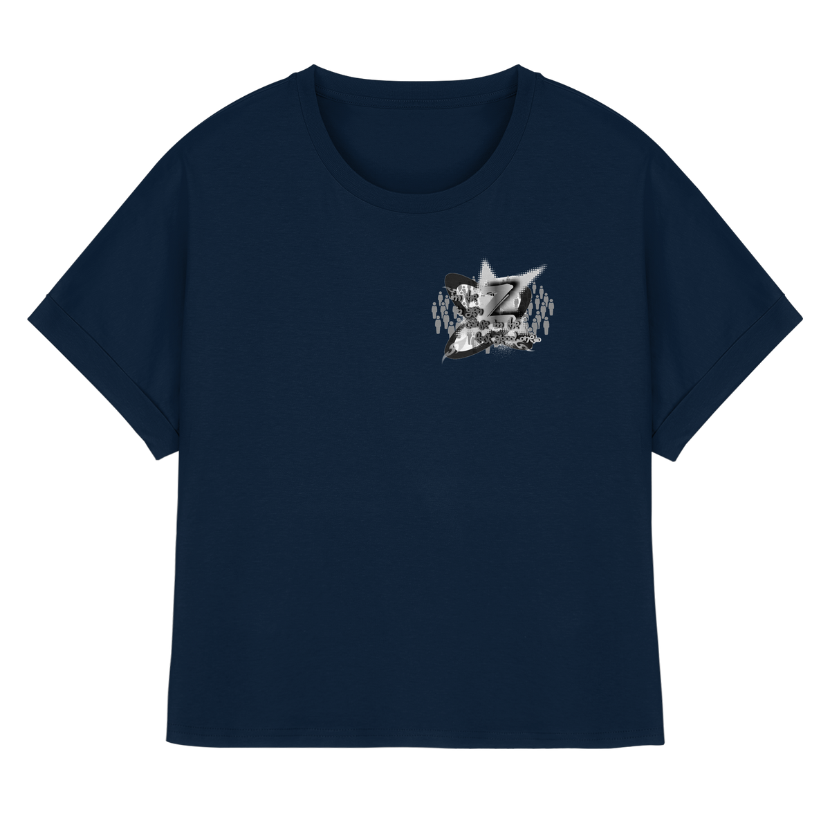 The Rebellion Z BASiCS - Womens Organic Rolled Sleeves T-Shirt