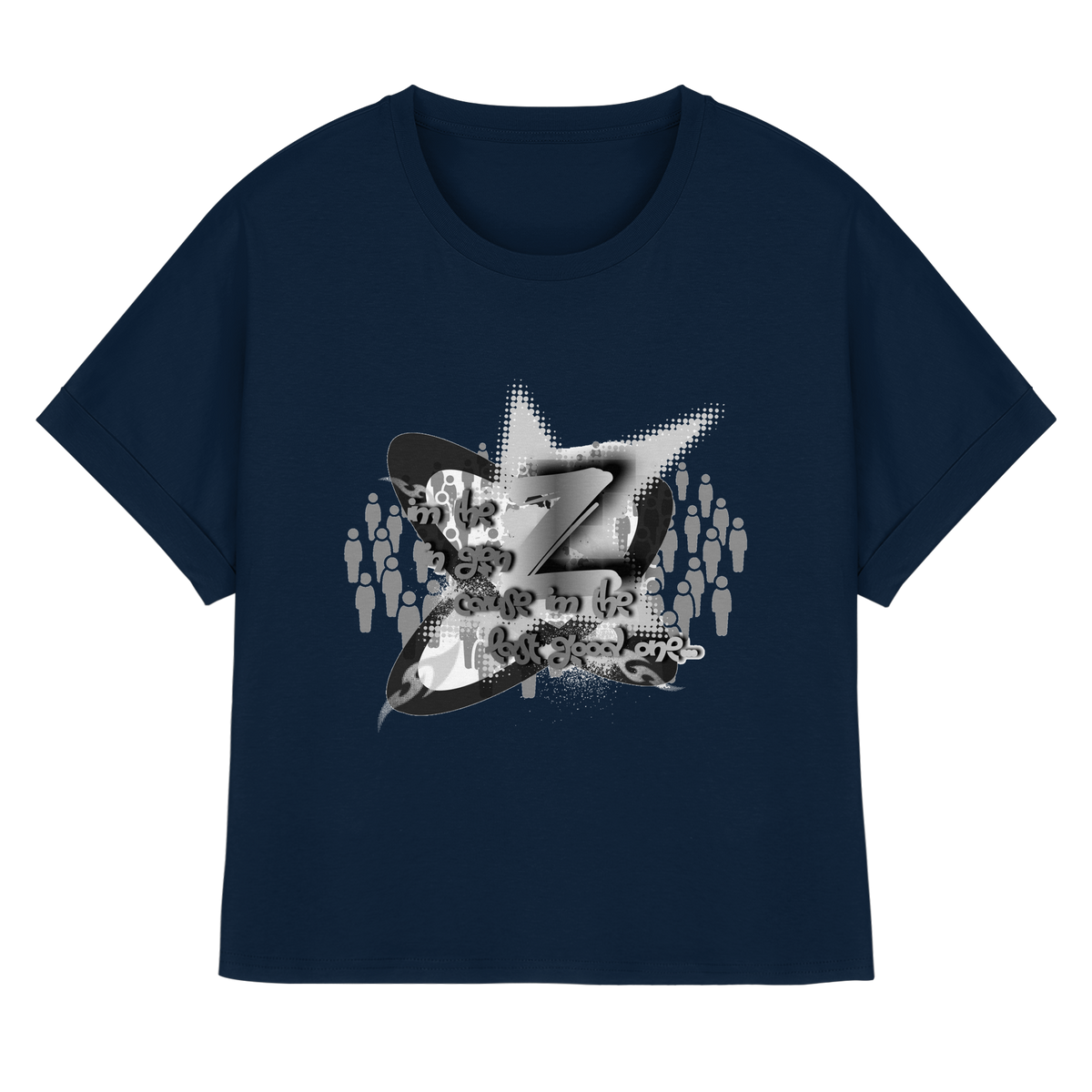 The Rebellion Z BASiC - Womens Organic Rolled Sleeves T-Shirt