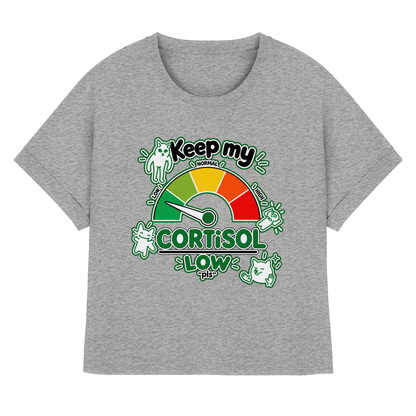 low CORTiSOL - Womens Organic Rolled Sleeves T-Shirt