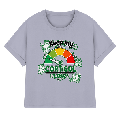low CORTiSOL - Womens Organic Rolled Sleeves T-Shirt