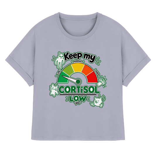 low CORTiSOL - Womens Organic Rolled Sleeves T-Shirt