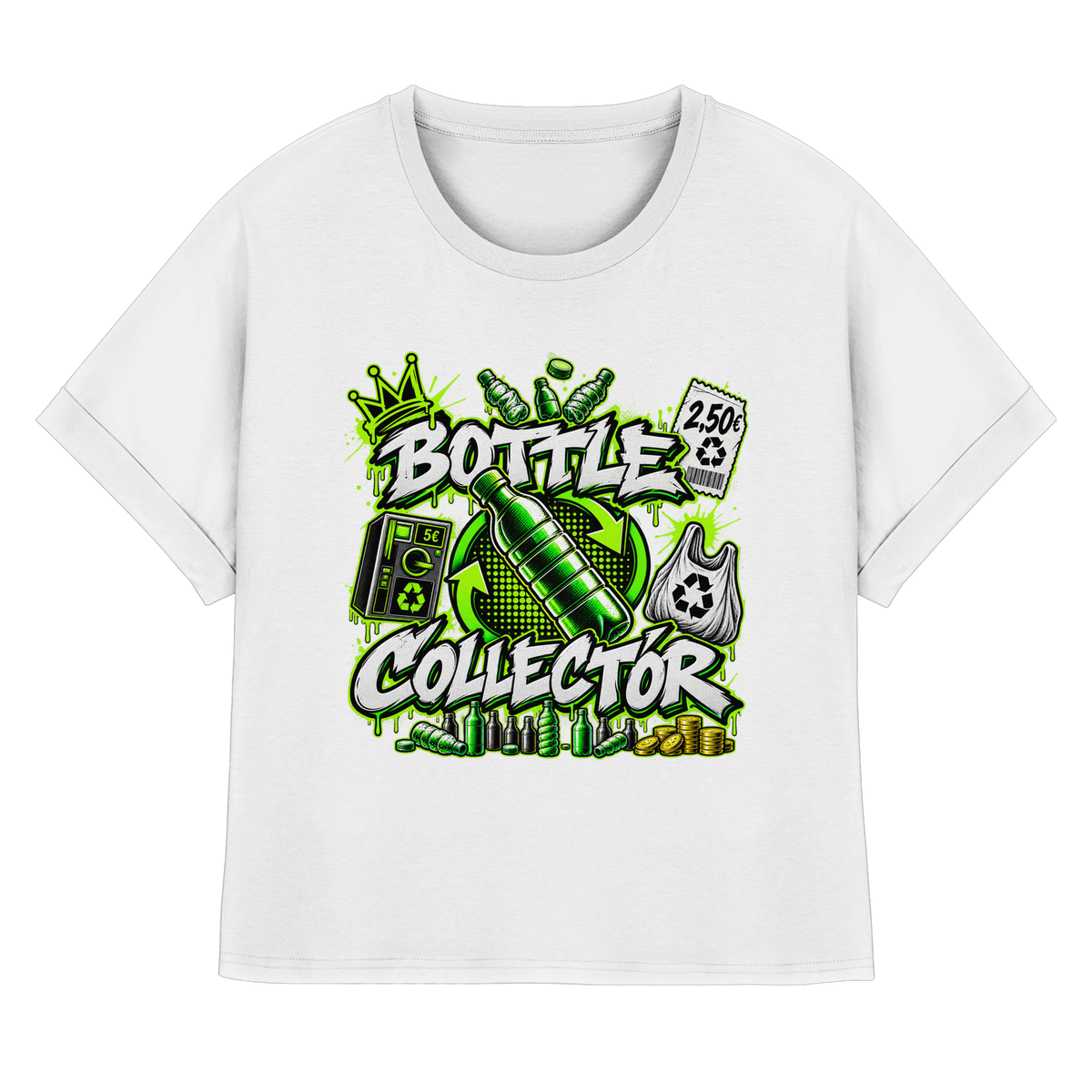PFANDOM - Womens Organic Rolled Sleeves T-Shirt