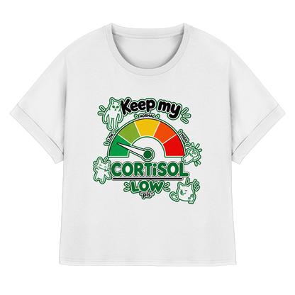 low CORTiSOL - Womens Organic Rolled Sleeves T-Shirt