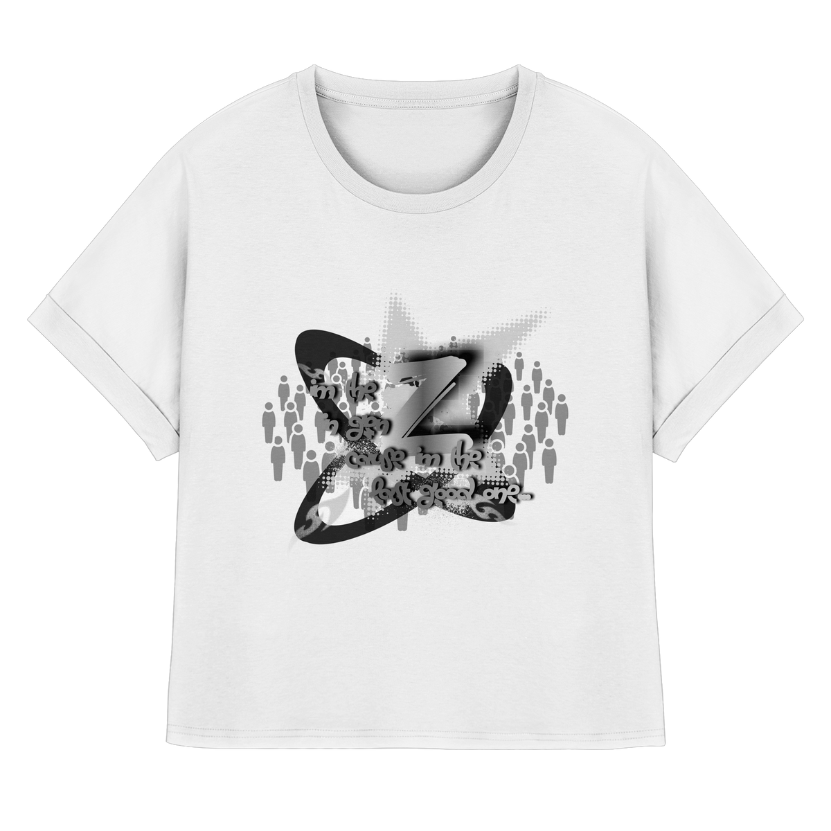 The Rebellion Z BASiC - Womens Organic Rolled Sleeves T-Shirt